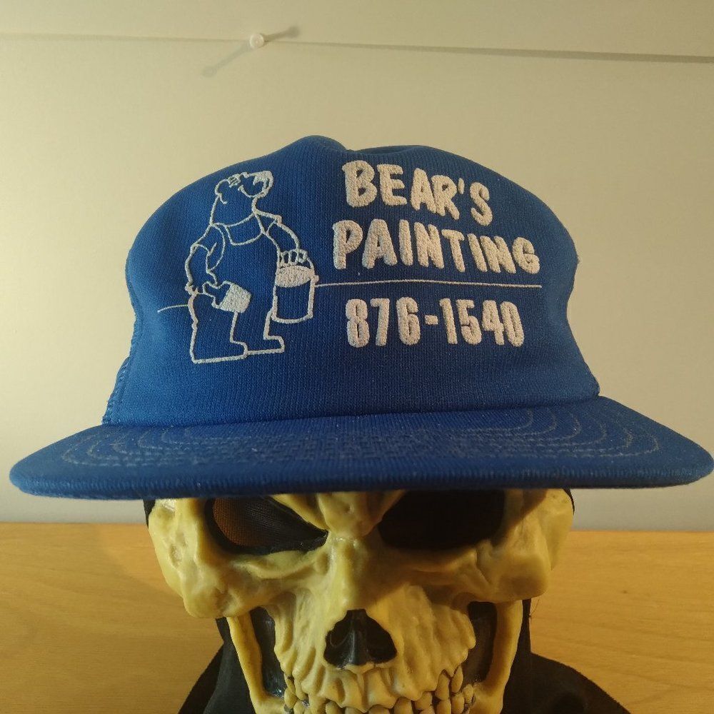 Vintage Bear's Painting Snap Back Trucker Hat